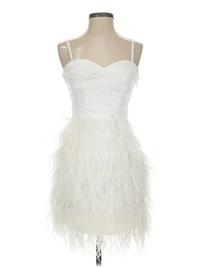 Pre-owned Bebe Cocktail Dress In White