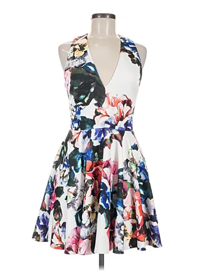 Pre-owned Bebe Cocktail Dress In White
