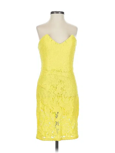 Pre-owned Bebe Cocktail Dress In Yellow