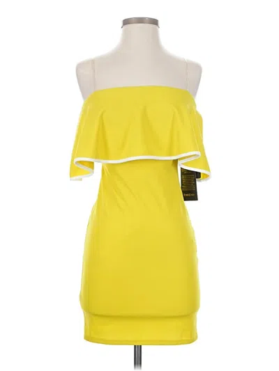 Pre-owned Bebe Cocktail Dress In Yellow