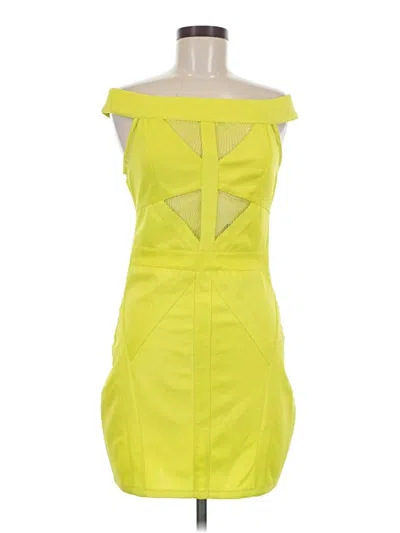 Pre-owned Bebe Cocktail Dress In Yellow