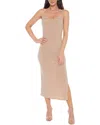 Bebe Cowl Jersey Maxi Dress In Gold