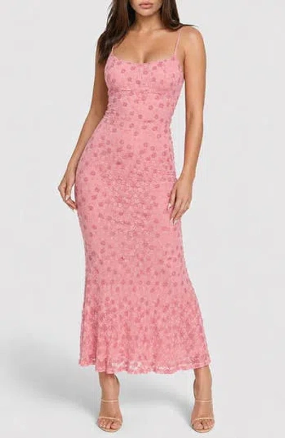 Bebe Daisy Lace Bodycon Maxi Dress In Multi