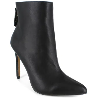 Bebe Dasha Womens Faux Leather Embossed Heels In Black