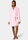 Bebe Debossed Plush Robe In Rose Shadow