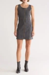 Bebe Denim Denim Minidress In Grey Wash