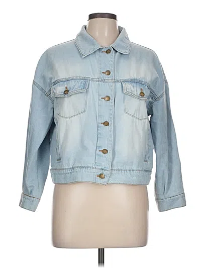Pre-owned Bebe Denim Jacket In Blue