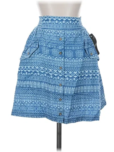 Bebe Denim Skirt In Blue