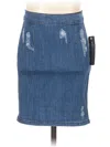 Bebe Denim Skirt In Blue
