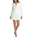 Bebe Donna Ricco Blazer Mini Dress In White