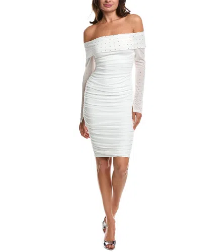 Bebe Donna Ricco Midi Dress In White
