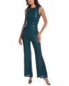 Bebe Donna Ricco Sequin Jumpsuit In Green