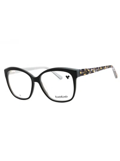 Bebe Elegant Rectangular Eyeglasses For Women In Black