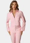 Bebe Embellished Bomber Jacket In Mary's Rose