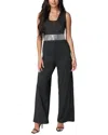 Bebe Embellished Wide Leg Jumpsuit In Black