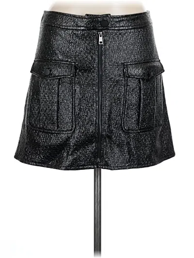 Bebe Faux Leather Skirt In Black
