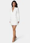 Bebe Donna Ricco Blazer Mini Dress In White