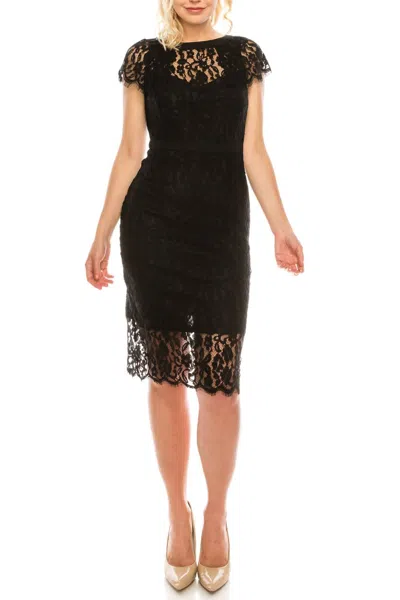 Bebe Floral Cotton Lace Dress In Black