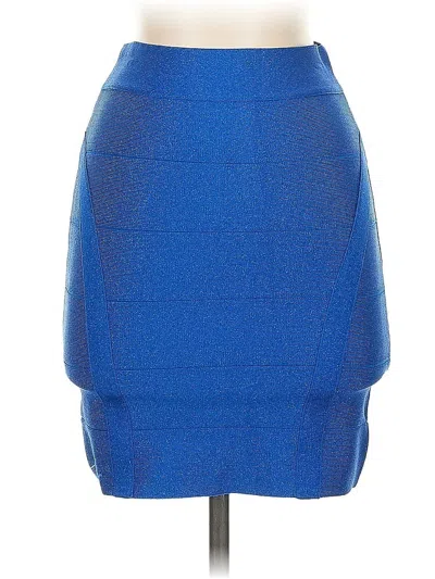 Pre-owned Bebe Formal Skirt In Blue