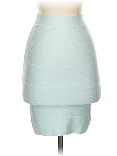 Pre-owned Bebe Formal Skirt In Blue