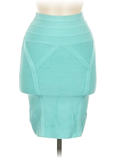 Pre-owned Bebe Formal Skirt In Blue