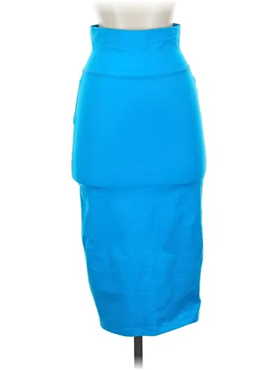 Pre-owned Bebe Formal Skirt In Blue