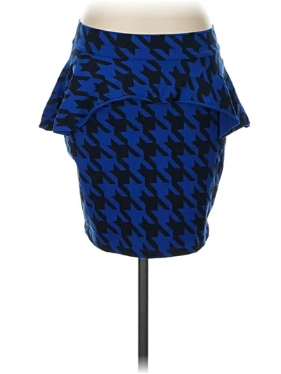 Pre-owned Bebe Formal Skirt In Blue