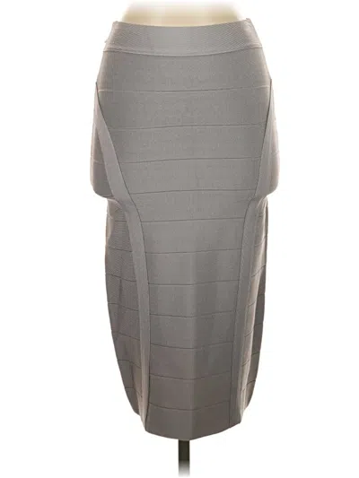 Pre-owned Bebe Formal Skirt In Gray