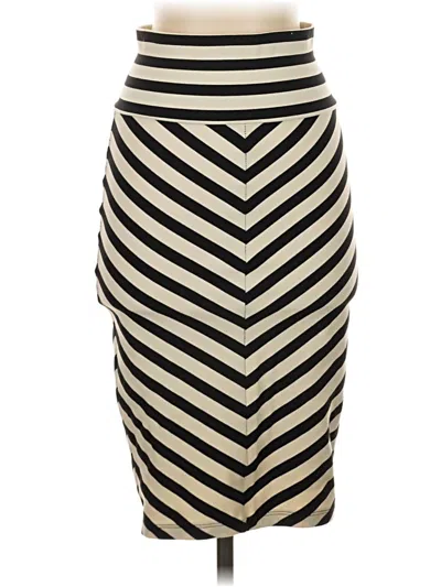 Pre-owned Bebe Formal Skirt In Ivory