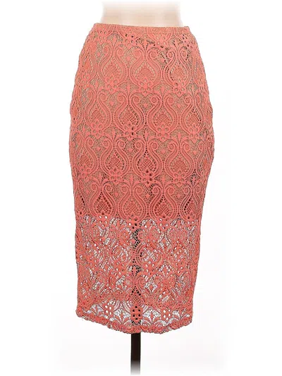 Pre-owned Bebe Formal Skirt In Orange