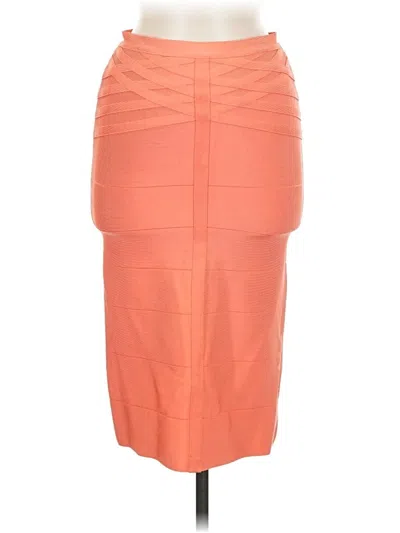 Pre-owned Bebe Formal Skirt In Orange