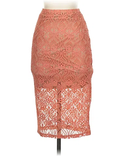 Pre-owned Bebe Formal Skirt In Orange