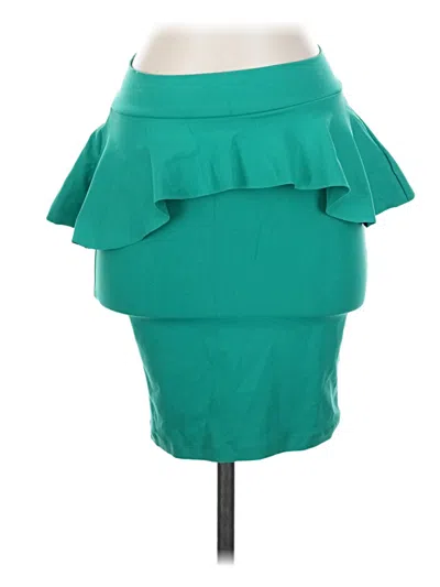 Pre-owned Bebe Formal Skirt In Teal