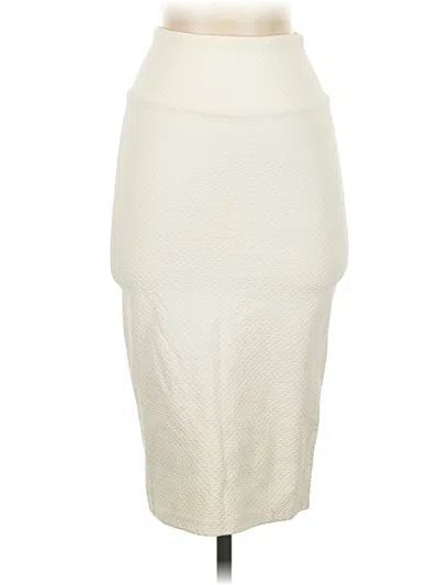 Pre-owned Bebe Formal Skirt In White