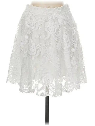 Pre-owned Bebe Formal Skirt In White