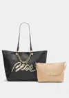 Bebe Gianna E/w Tote With Pouch In Black
