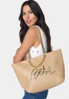Bebe Women's Gianna East West Tote With Pouch In Vanilla