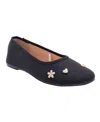 Bebe Kids' Shimmer Charm Flat In Blue