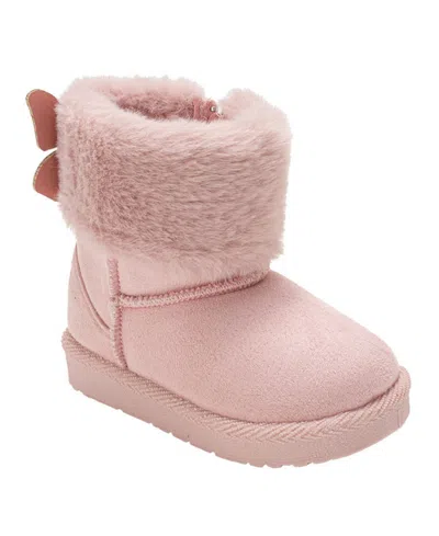 Bebe Babies' Girls' Toddler 5t-10t Butterfly Embellishment Winter Boots In Pink