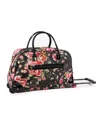 Bebe Giselle Rolling Duffel Bag, 22" In Dark Rose