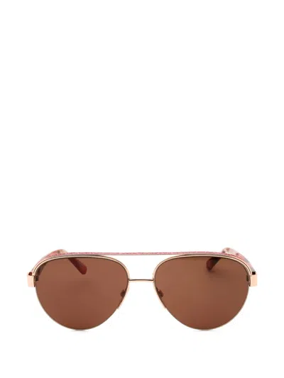Bebe Glitter-detail Pilot Sunglasses In Gold