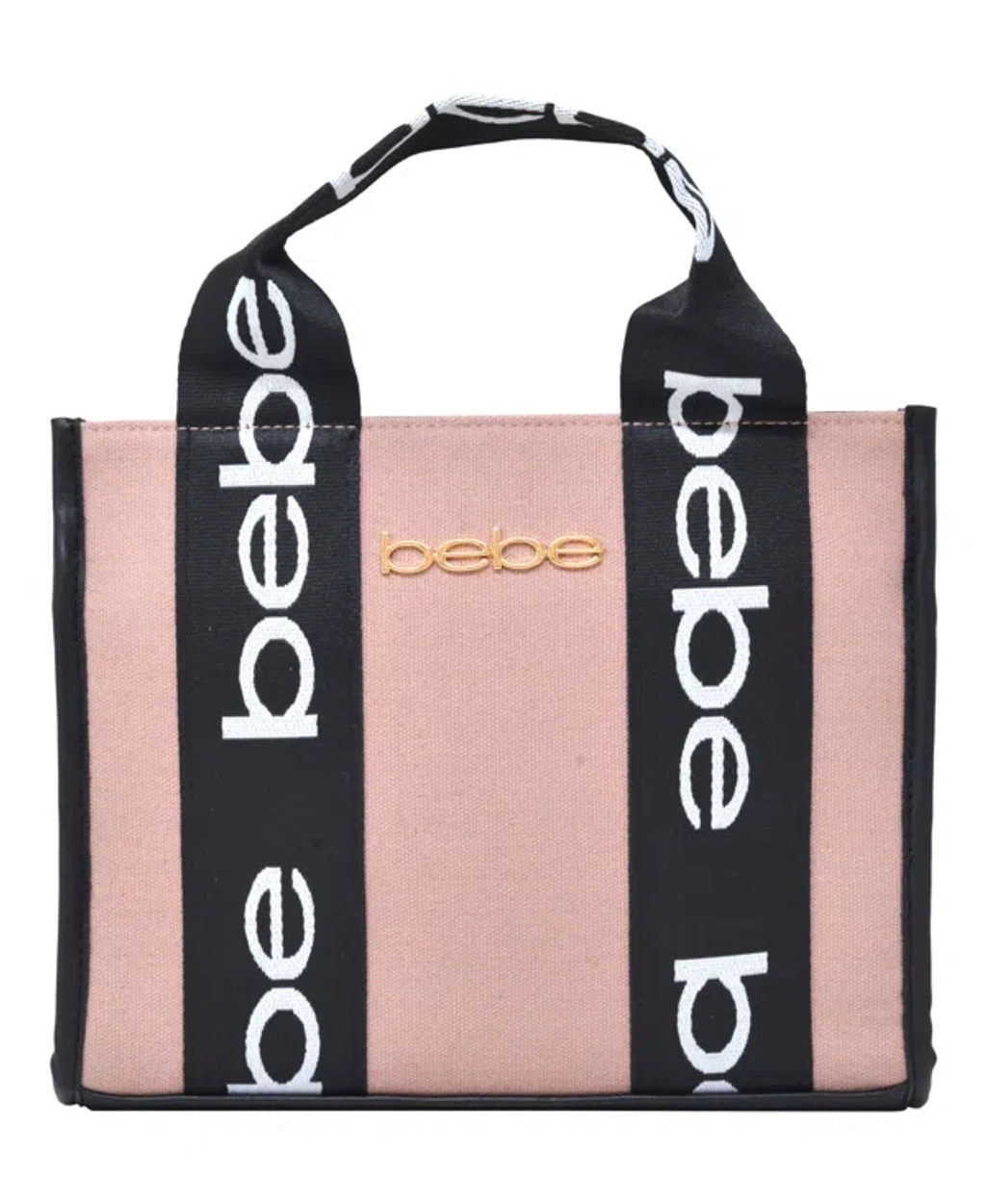 ♡bebe♡ Bebe Hana Canvas Top Handle Crossbody Bag In Dusty Rose