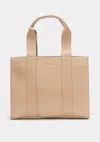Bebe Hana Polyurethane Tote In Tan