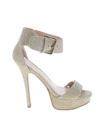 Pre-owned Bebe Heels In Gold