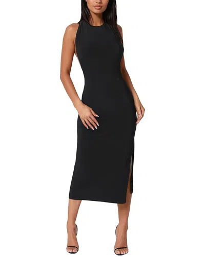 Bebe High Neck Cowl Maxi Dress In Black