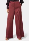 Bebe High Waist Palazzo Satin Pant In Astro Dust
