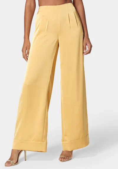 Bebe High Waist Ultra Wide Leg Pant In Sunlight