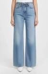 Bebe High Waist Wide Leg Jeans In Blue