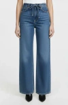 Bebe High Waist Wide Leg Jeans In Blue