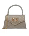 Bebe Hollywood Diamond Mini Satchel Bag In Silver,gold